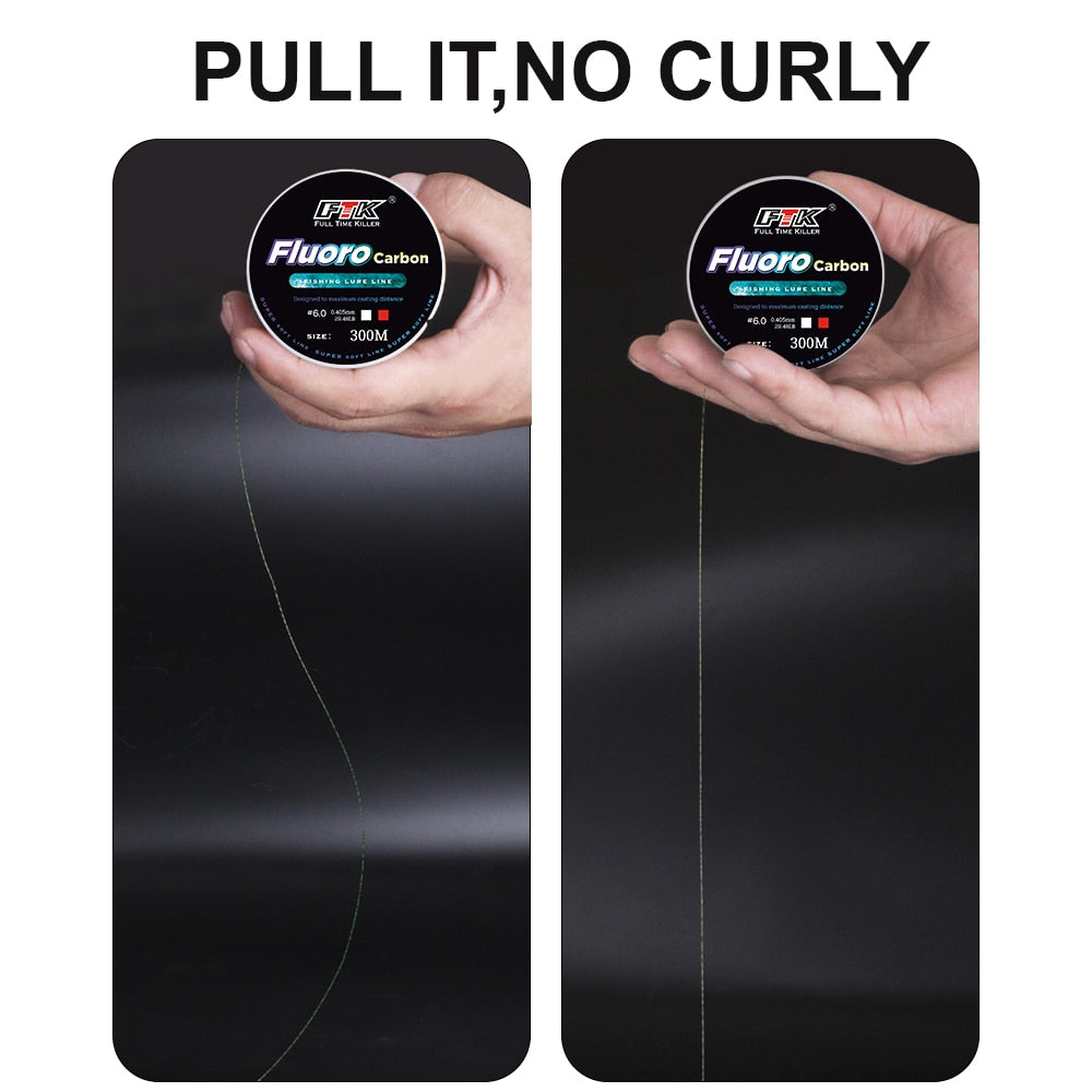 Ftk 300/500m Invisible Fishing Line Speckle Fluorocarbon Coating Line