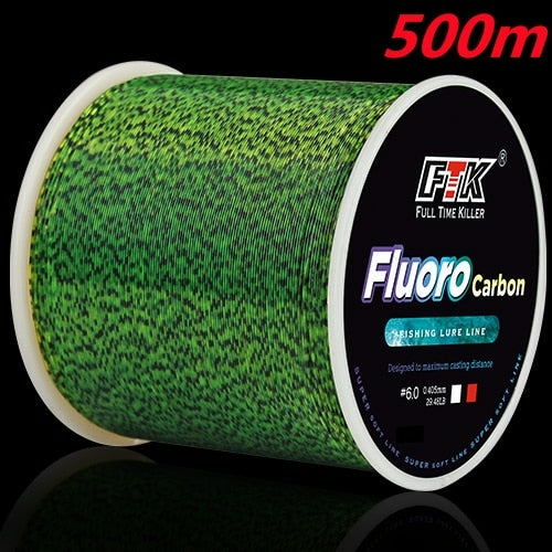Ftk 300/500m Invisible Fishing Line Speckle Fluorocarbon Coating Line