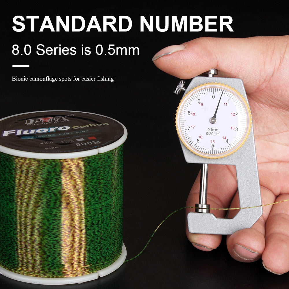 Ftk 300/500m Invisible Fishing Line Speckle Fluorocarbon Coating Line