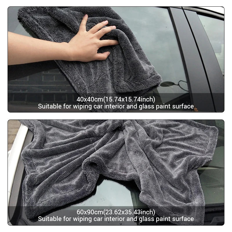 1200GSM/600GSM Microfiber Car Cleaning Towel Double-Sided Super